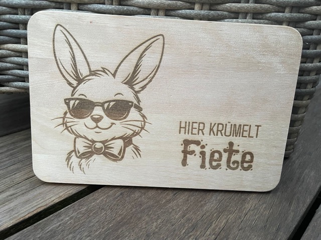Holzbrettchen-Kaninchen