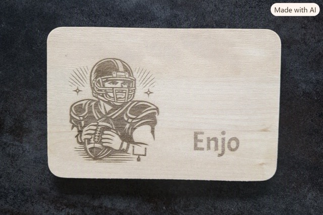 Holzbrettchen - Football