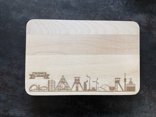 Holzbrettchen - Ruhrpott Skyline
