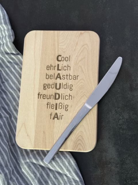 Holzbrettchen-Namen
