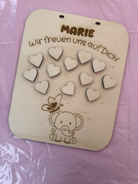 Geschenktafel - wir freuen uns auf Dich!