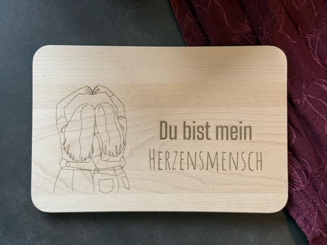 Holzbrettchen-Herzensmensch