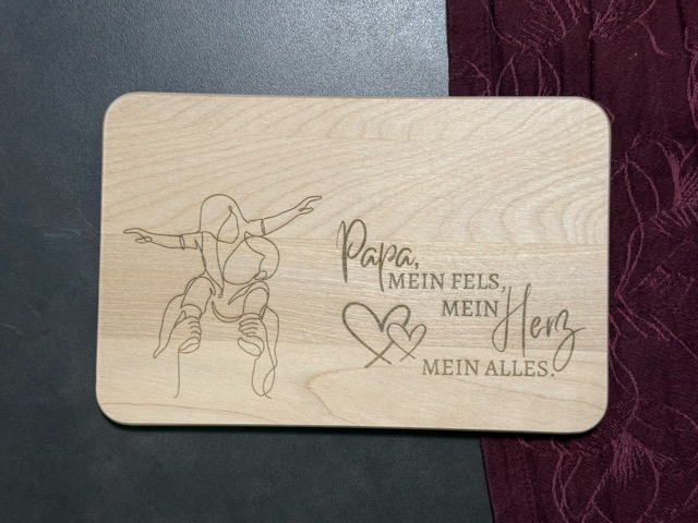 Holzbrettchen-Papa